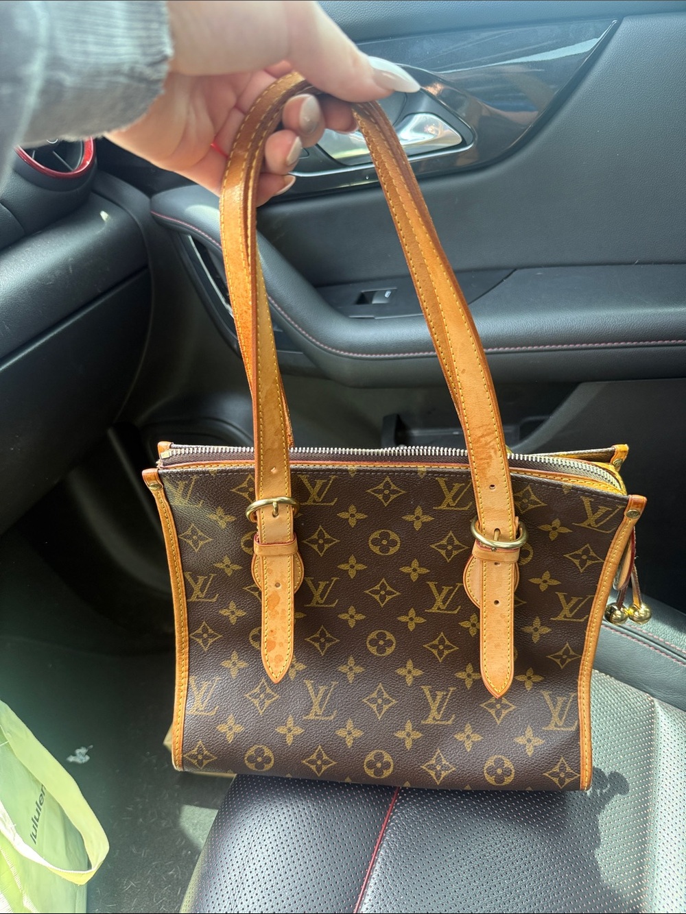 Louis Vuitton Monogram Shoulder Tote in Brown and Tan - Picture 3 of 8